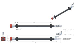 ROV Zero-thrust Cavitation Cleaning Lance (Max. 80 LPM at 300 bar)