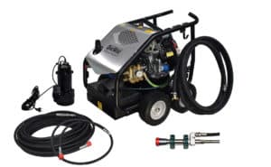 Semi PRO kit with CW202ROV cavitation ROV gun and Petrol High Pressure Unit (30 LPM at 280 bar)