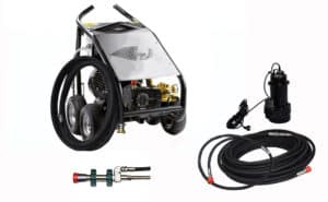 Semi PRO kit with CW202ROV cavitation ROV gun and Electric High Pressure Unit (33 LPM at 250 bar)